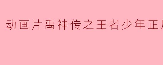 动画片《禹神传之王者少年正片》讲述了什么故事？