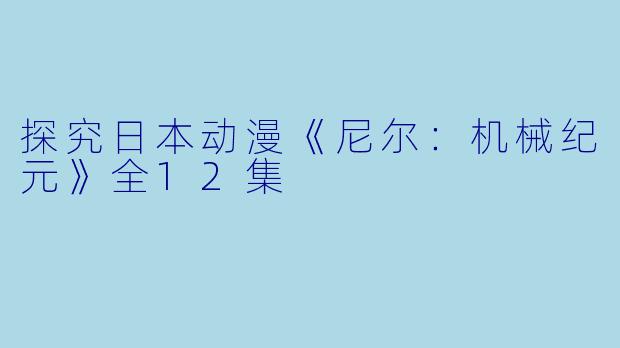 探究日本动漫《尼尔：机械纪元》全12集
