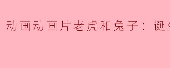 动画动画片老虎和兔子：诞生正片