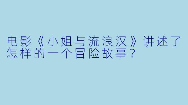 电影《小姐与流浪汉》讲述了怎样的一个冒险故事?