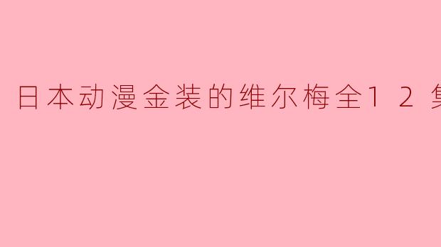 日本动漫金装的维尔梅全12集