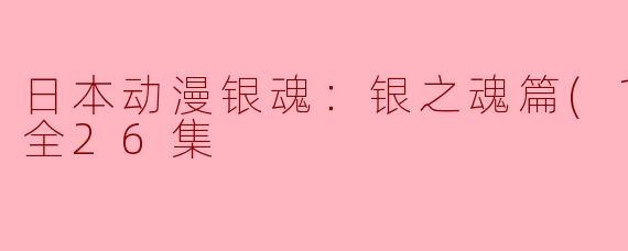 日本动漫银魂：银之魂篇(1-2季)全26集