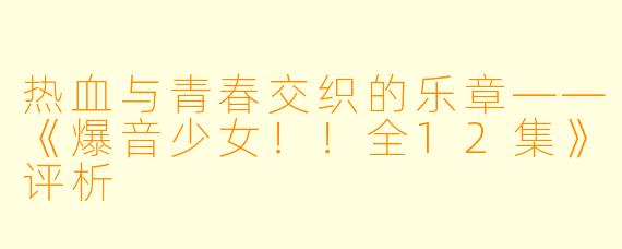 热血与青春交织的乐章——《爆音少女！！全12集》评析