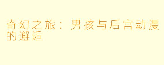 奇幻之旅：男孩与后宫动漫的邂逅