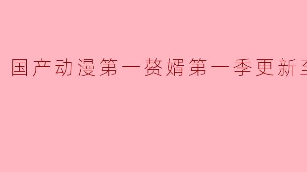 国产动漫第一赘婿第一季更新至45集