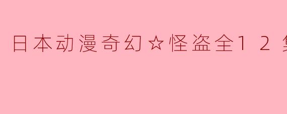 日本动漫奇幻☆怪盗全12集