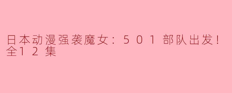 日本动漫强袭魔女：501部队出发！全12集