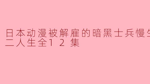 日本动漫《被解雇的暗黑士兵慢生活的第二人生》主要讲述了什么故事?