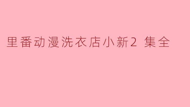 里番动漫洗衣店小新2集全