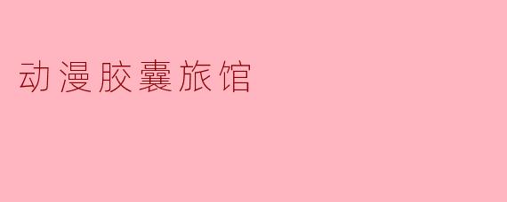 ### 动漫胶囊旅馆——二次元爱好者的理想圣地