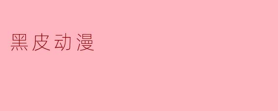 黑皮动漫