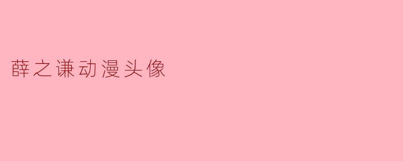 ### 薛之谦动漫头像：粉丝文化的独特表达