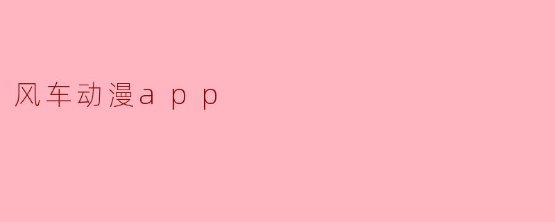 风车动漫app有哪些主要功能?****