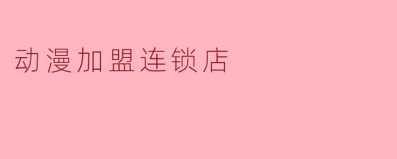 动漫加盟连锁店