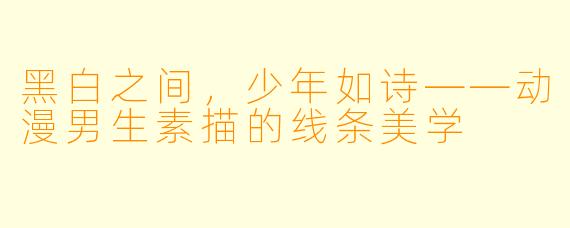黑白之间,少年如诗——动漫男生素描的线条美学