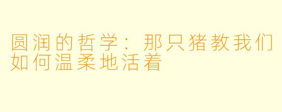 圆润的哲学:那只猪教我们如何温柔地活着