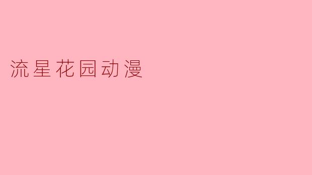 流星花园动漫