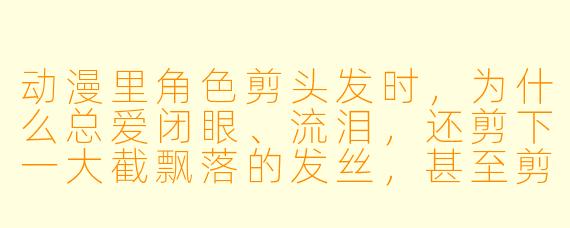 动漫里角X 剪头发时,为什么总爱闭眼、流泪,还剪下一大截飘落的发丝,甚至剪完后X 格都变了?